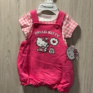 Hello Kitty Hot Pink Gingham Two-Piece Outfit